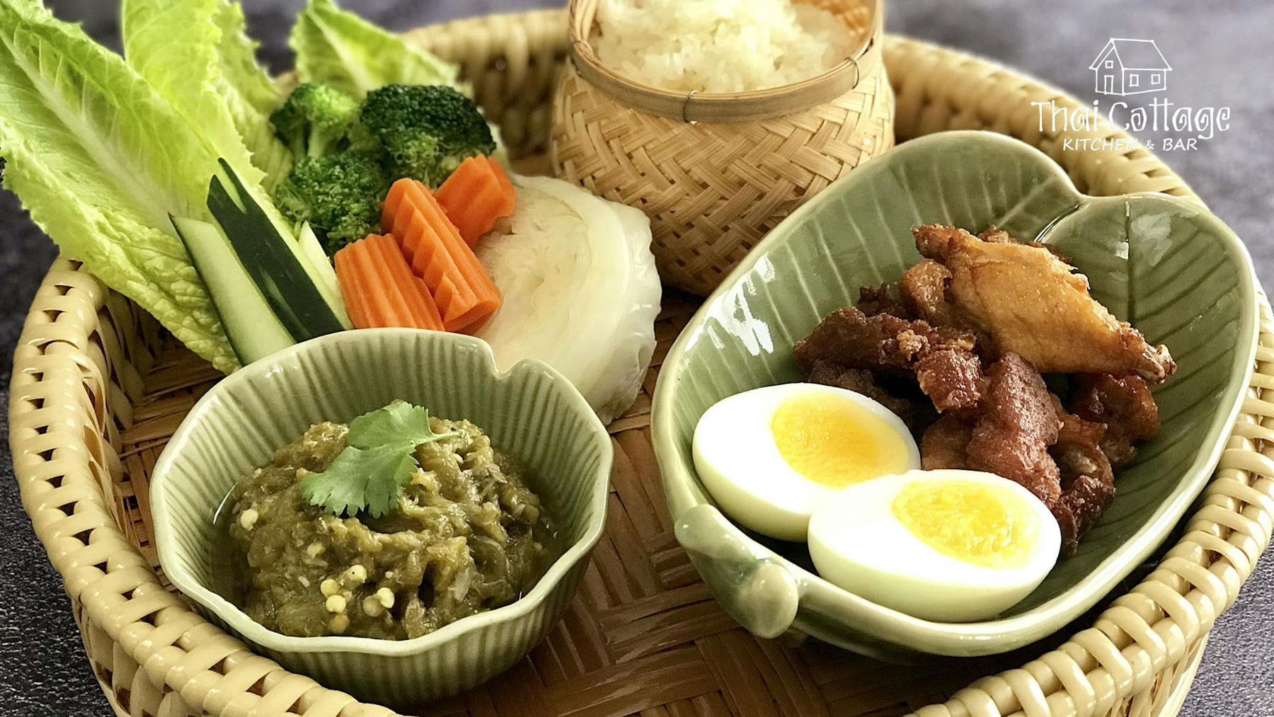 a plate of food on a table